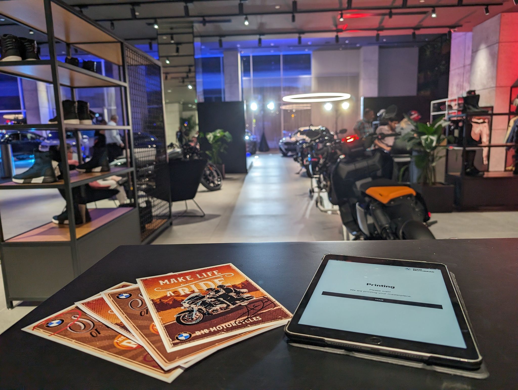 BMW Motorbikes Interactive Poster Signing – Dubai Showroom Launch project cover image