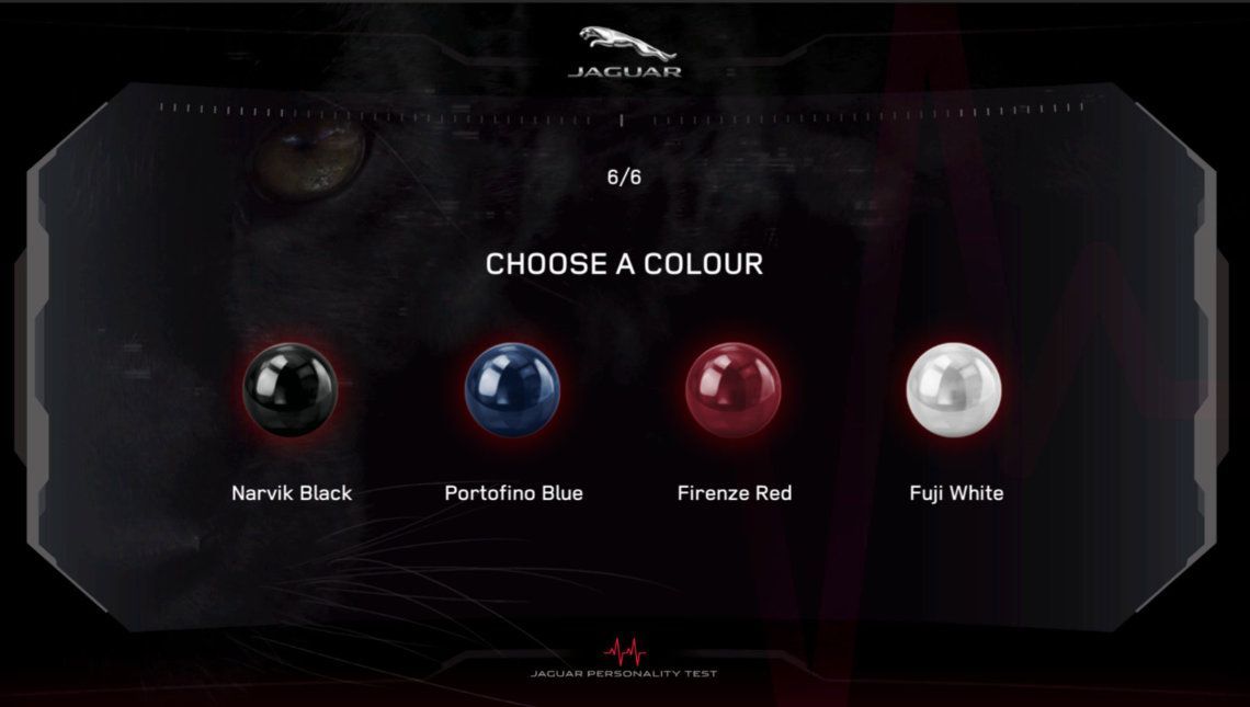 Jaguar & Land Rover Roadshow – Interactive Personality Test 3